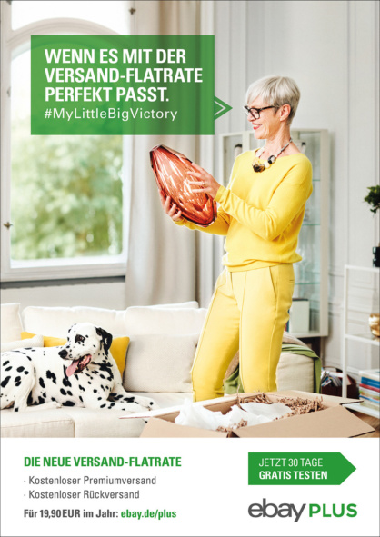 Ebay Plus mit Dalmatiner Champsy